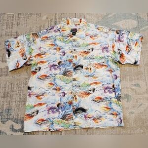 Pataloha Vintage Fly Fishing Button Up. Size L. EUC
